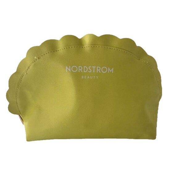 Nordstrom Beauty Bright Lime Cosmetic Makeup Bag w Zipper - Picture 2 of 7